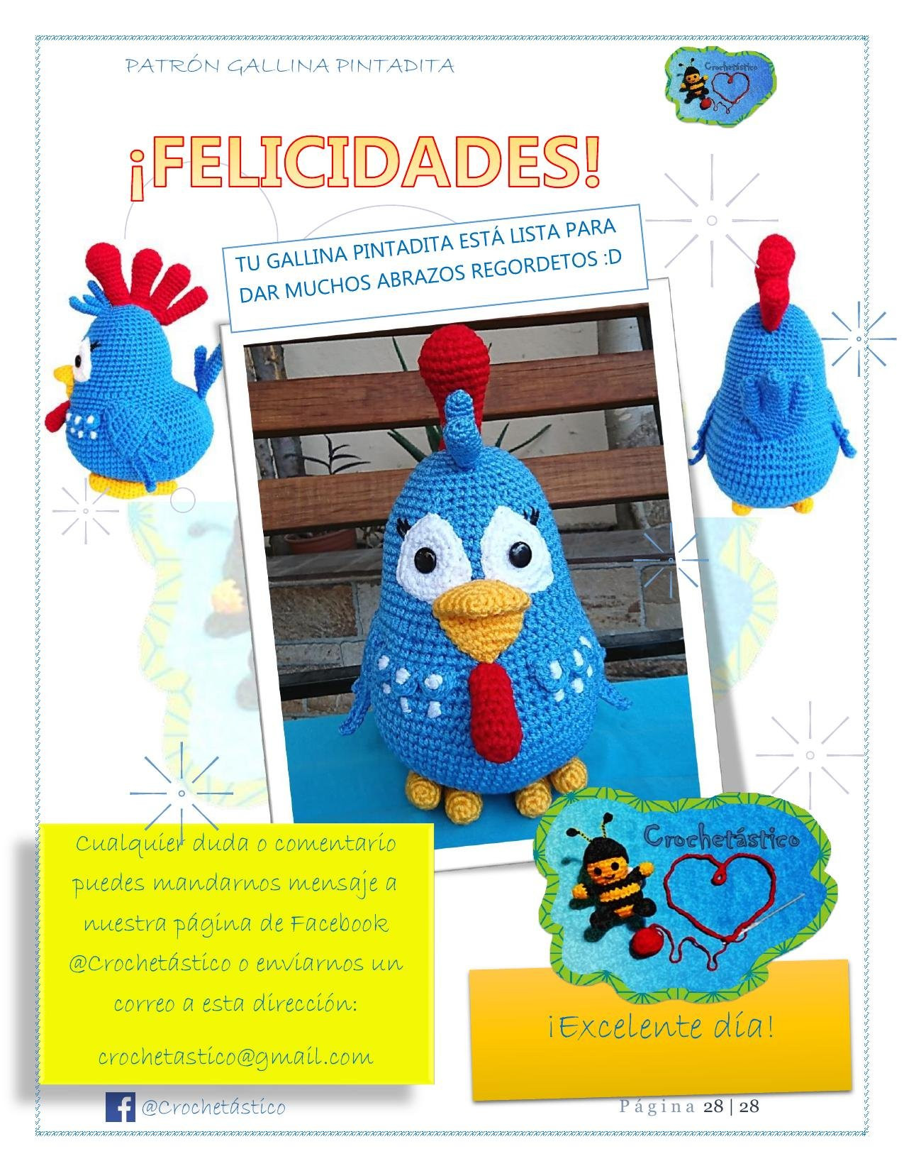Patrón Amigurumi Gallina Pintadita: Diseño de Búho Azul con Patrones Mágicos