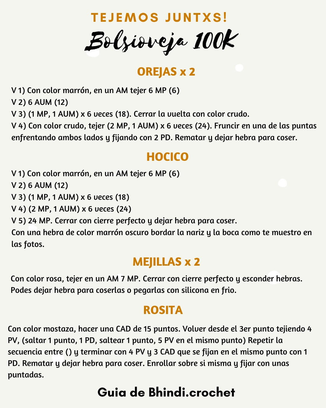 Patrón Crochet Bolsioveja 100K - Guía Gratis para Bolso Oveja con Lana Texturizada