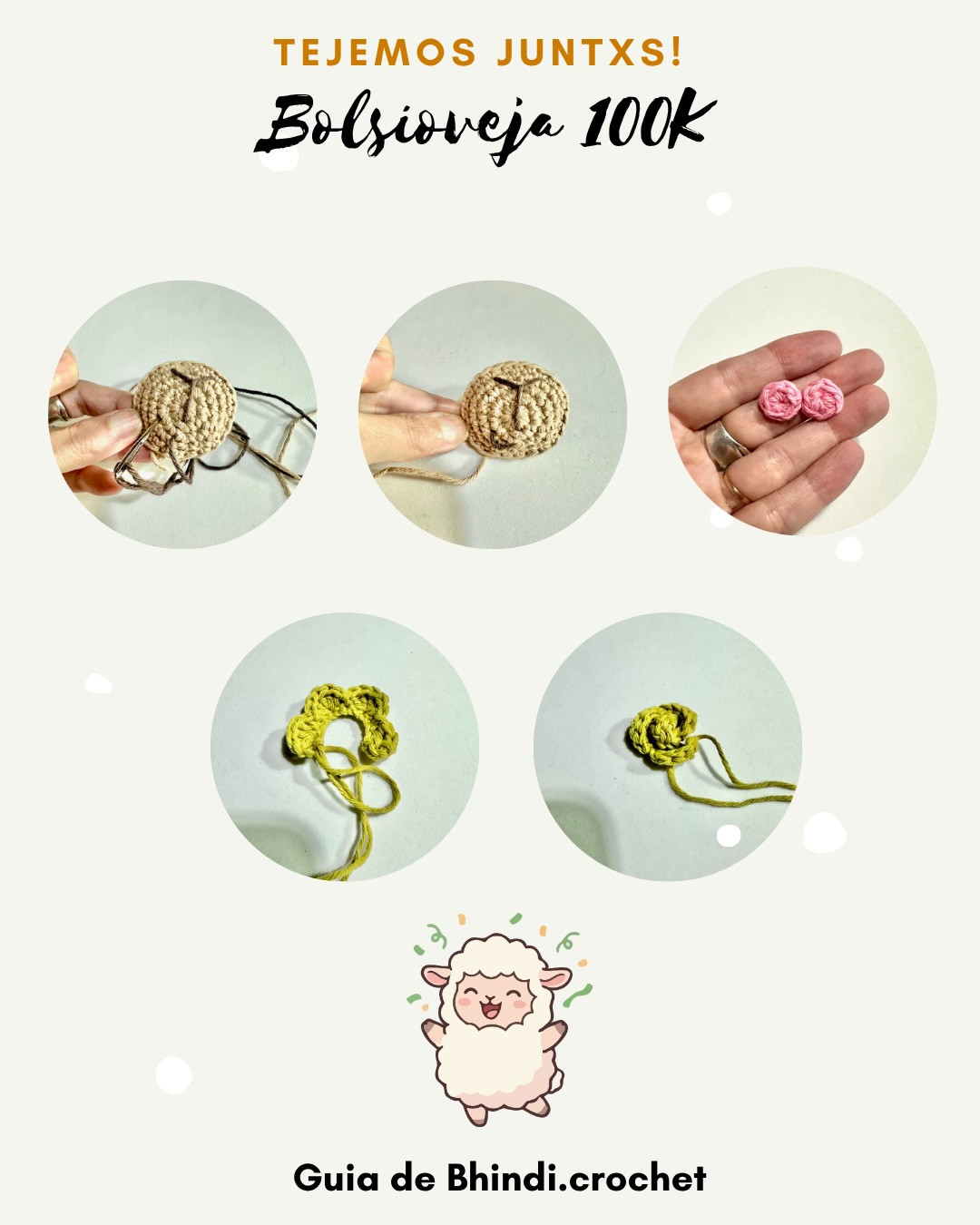 Patrón Crochet Bolsioveja 100K - Guía Gratis para Bolso Oveja con Lana Texturizada