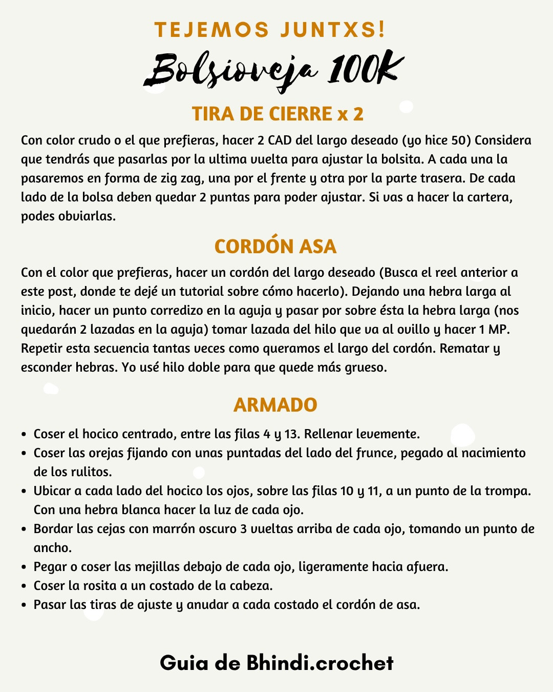 Patrón Crochet Bolsioveja 100K - Guía Gratis para Bolso Oveja con Lana Texturizada
