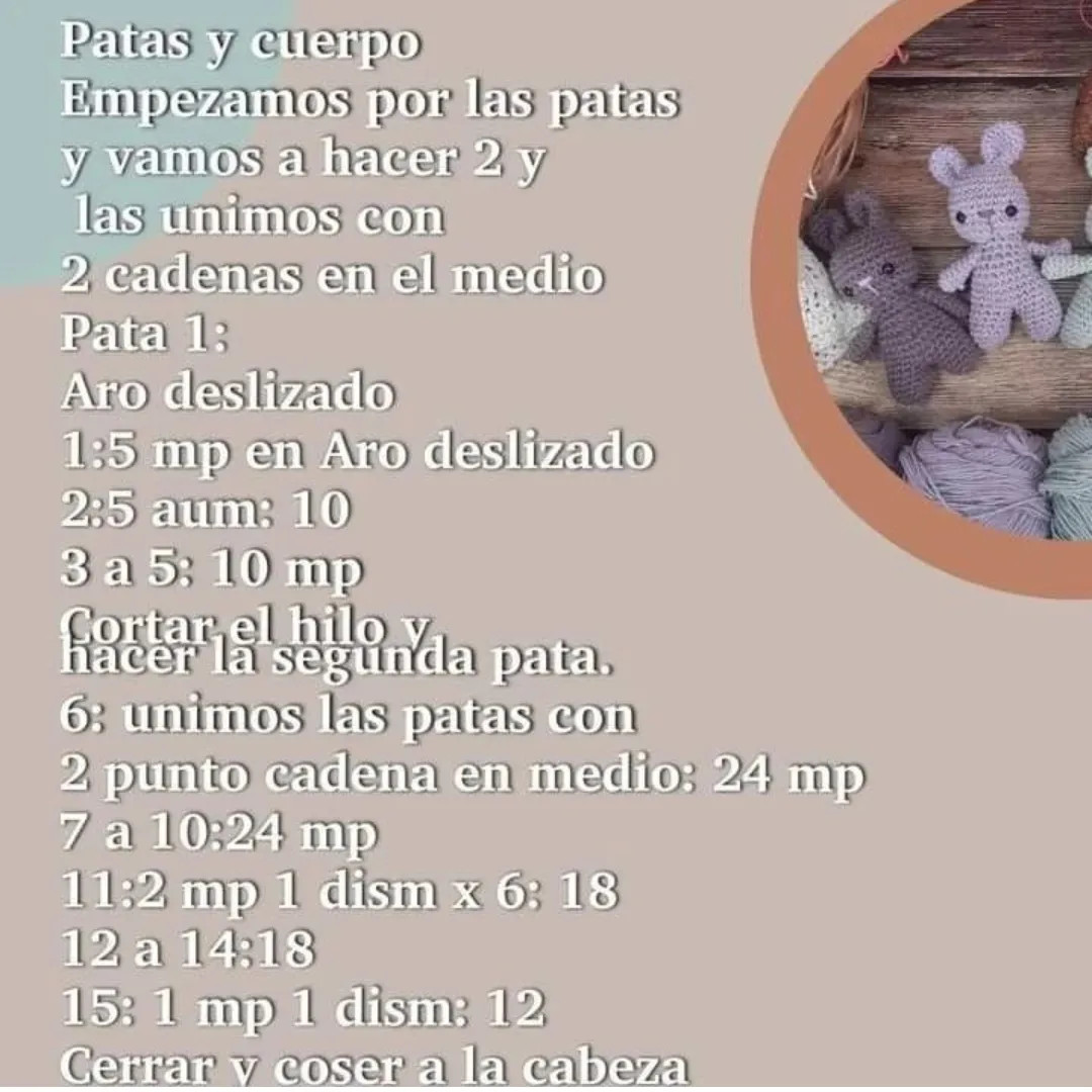 Patrón Gratis: Conejo Amigurumi Múltiples Colores - Guía Paso a Paso