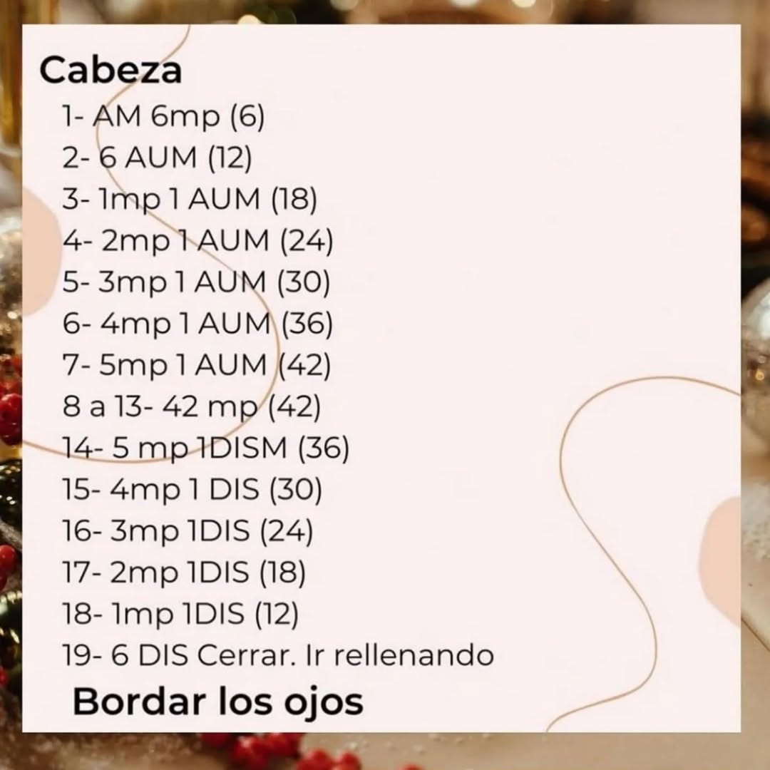 Patrón Gratis de Amigurumi: Sonajero Renito Navideño con Nariz Roja y Laço