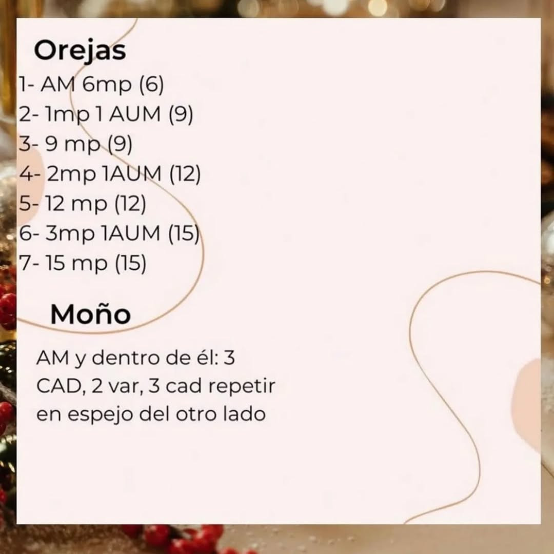 Patrón Gratis de Amigurumi: Sonajero Renito Navideño con Nariz Roja y Laço