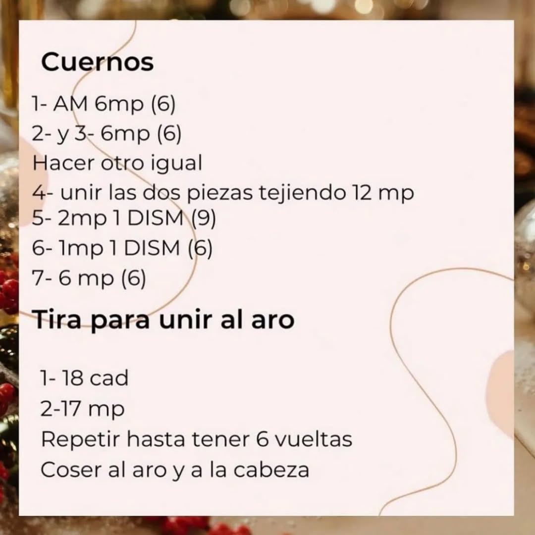 Patrón Gratis de Amigurumi: Sonajero Renito Navideño con Nariz Roja y Laço