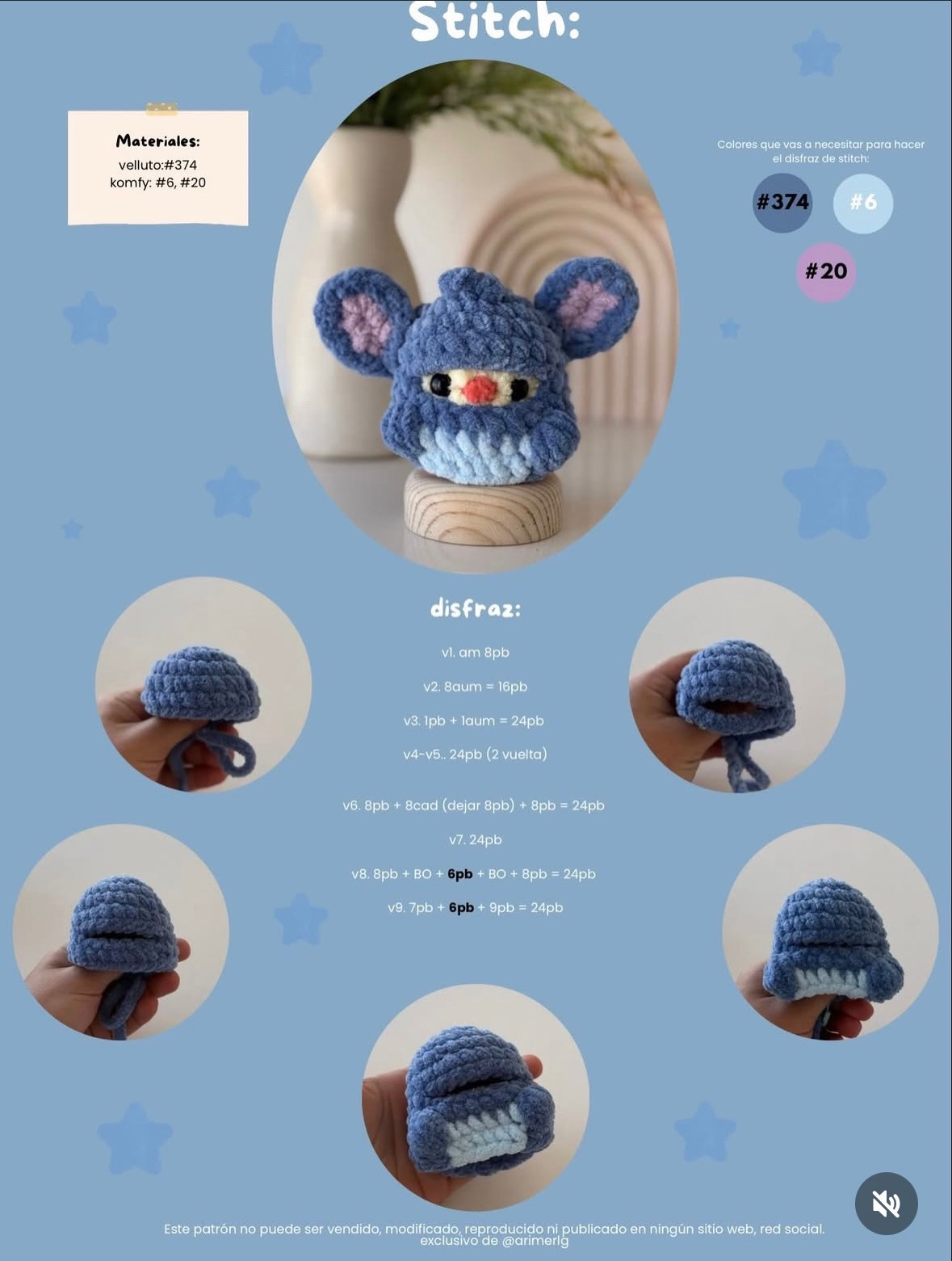 Patrón Gratis: Disfraces de Lilo y Stitch para Mini Pollito - Amigurumi Crochet