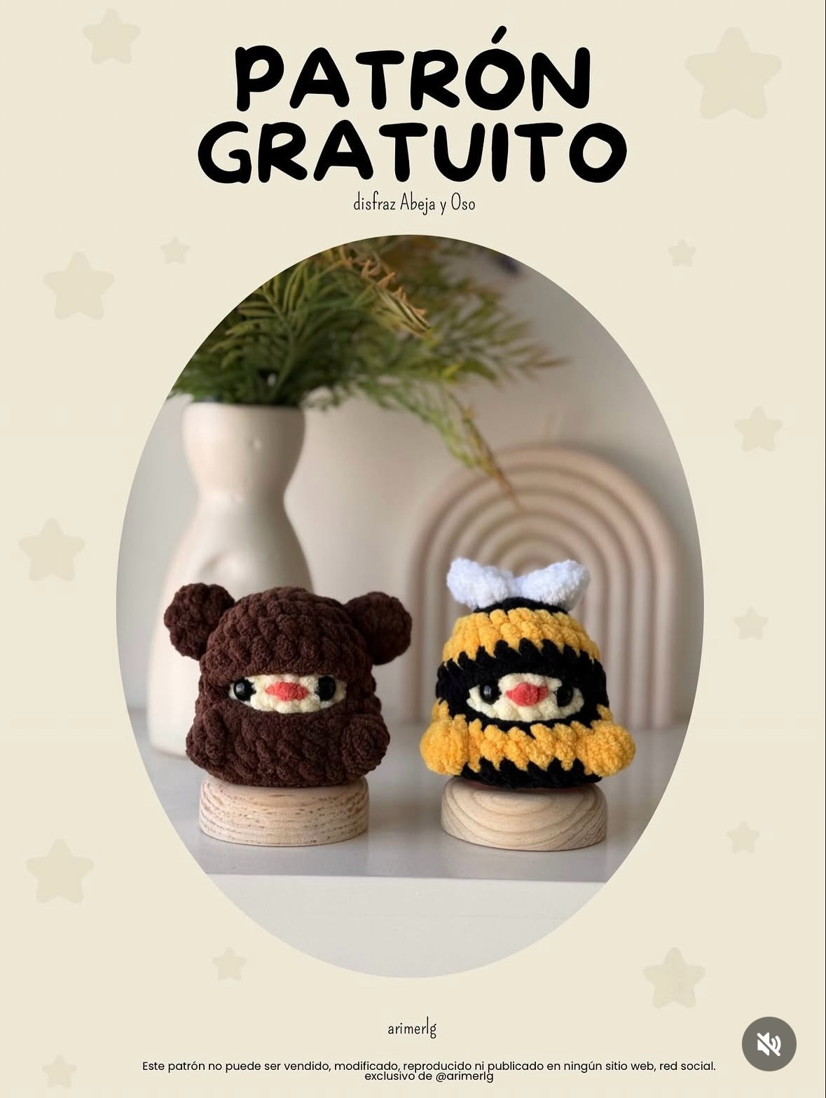 Patrón Gratis: Disfraz Abeja y Oso para Mini Pollito - Crochet Amigurumi