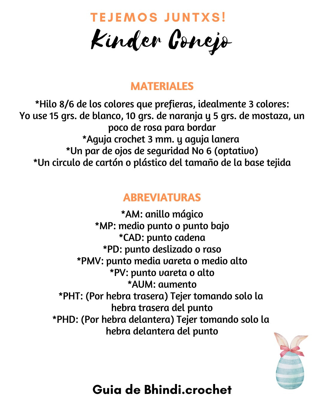 Patrón Gratis Kinder Conejo: Guía de Crochet para Huevos de Pascua con Orejas