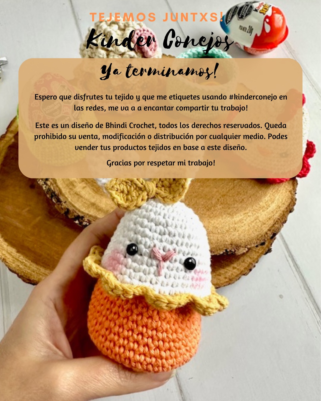Patrón Gratis Kinder Conejo: Guía de Crochet para Huevos de Pascua con Orejas
