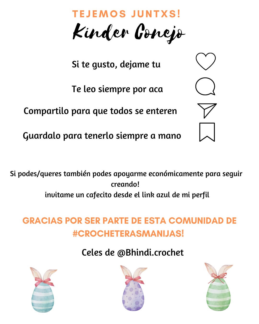 Patrón Gratis Kinder Conejo: Guía de Crochet para Huevos de Pascua con Orejas
