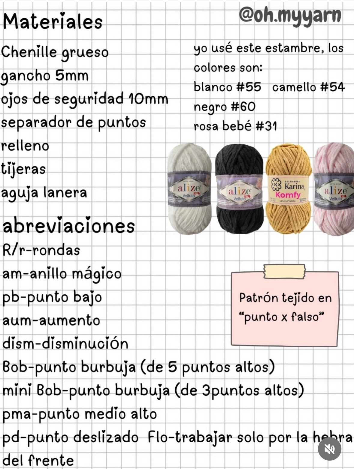 Patrón gratis Mini Vaquita: Búp bê bò con móc len Chenille màu đen trắng và cam