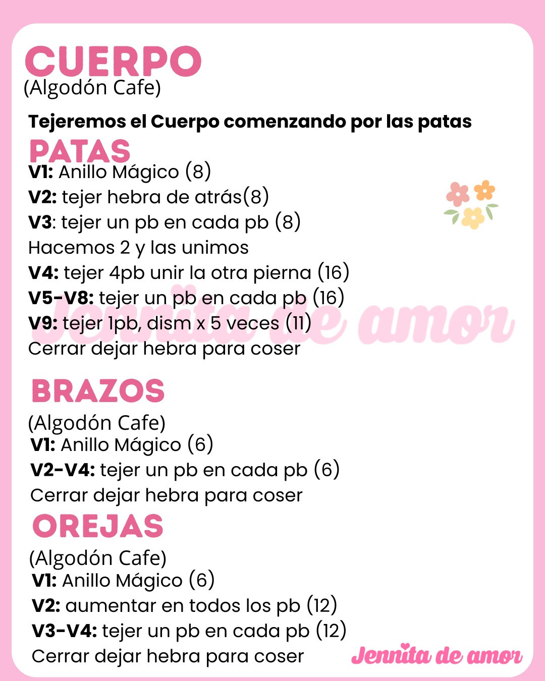 Patrón Gratis Osito Llavero Amigurumi - Tutorial Paso a Paso