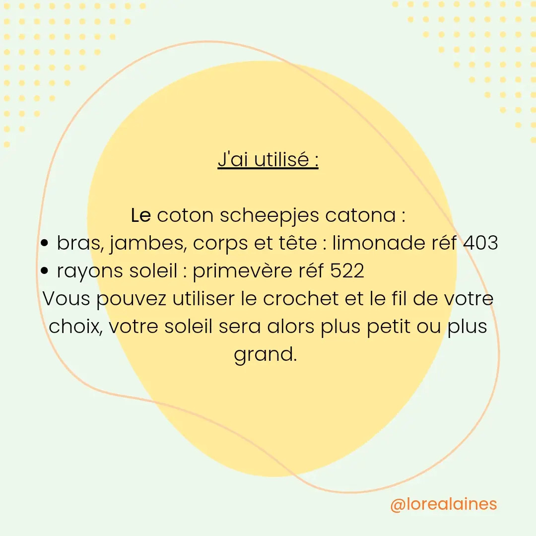 Patron gratuit Sun le petit soleil - Amigurumi crochet