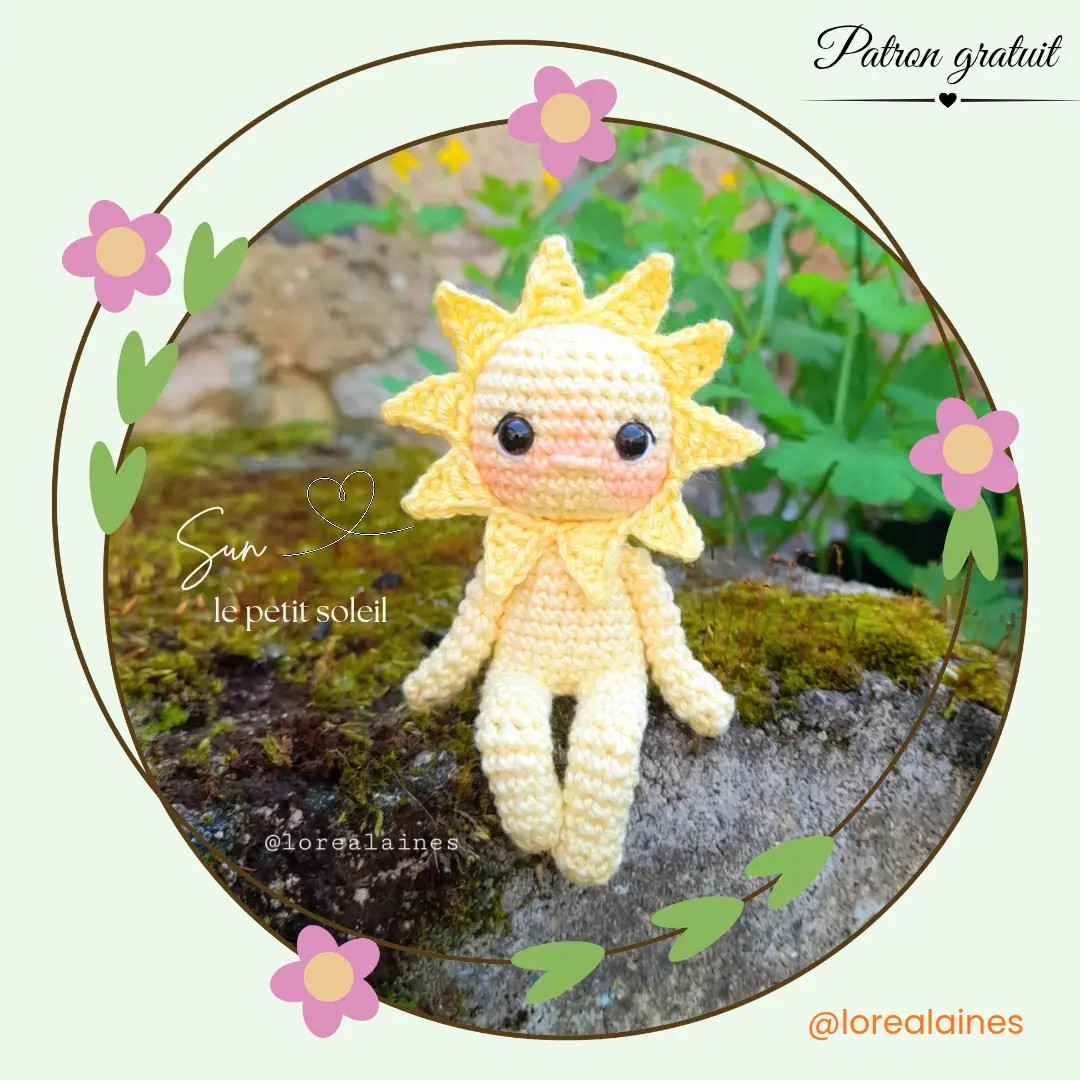 Patron gratuit Sun le petit soleil - Amigurumi crochet