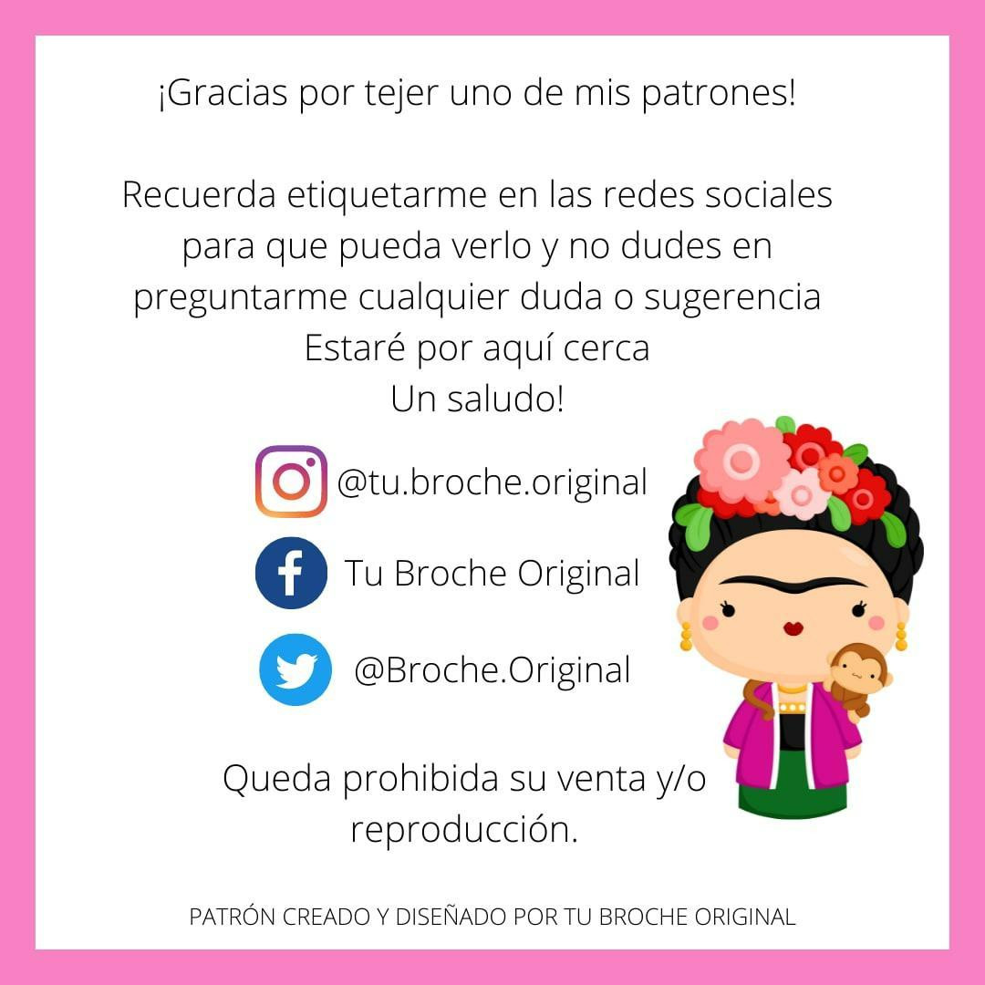 Patrón Gratuito Amigurumi Frida Kahlo - Búp bê móc len dễ thương với hoa trên tóc, khăn quàng hồng và váy xanh lá