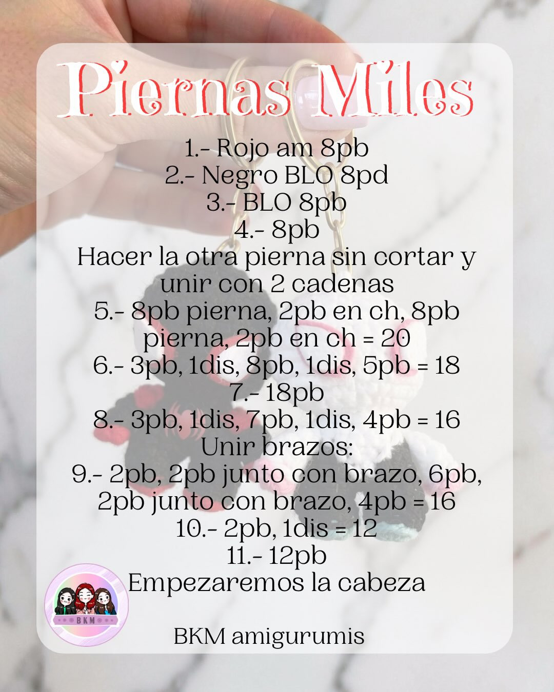 Patrón Gratuito Amigurumi Gwen y Miles Morales Llaveros Spider-Man