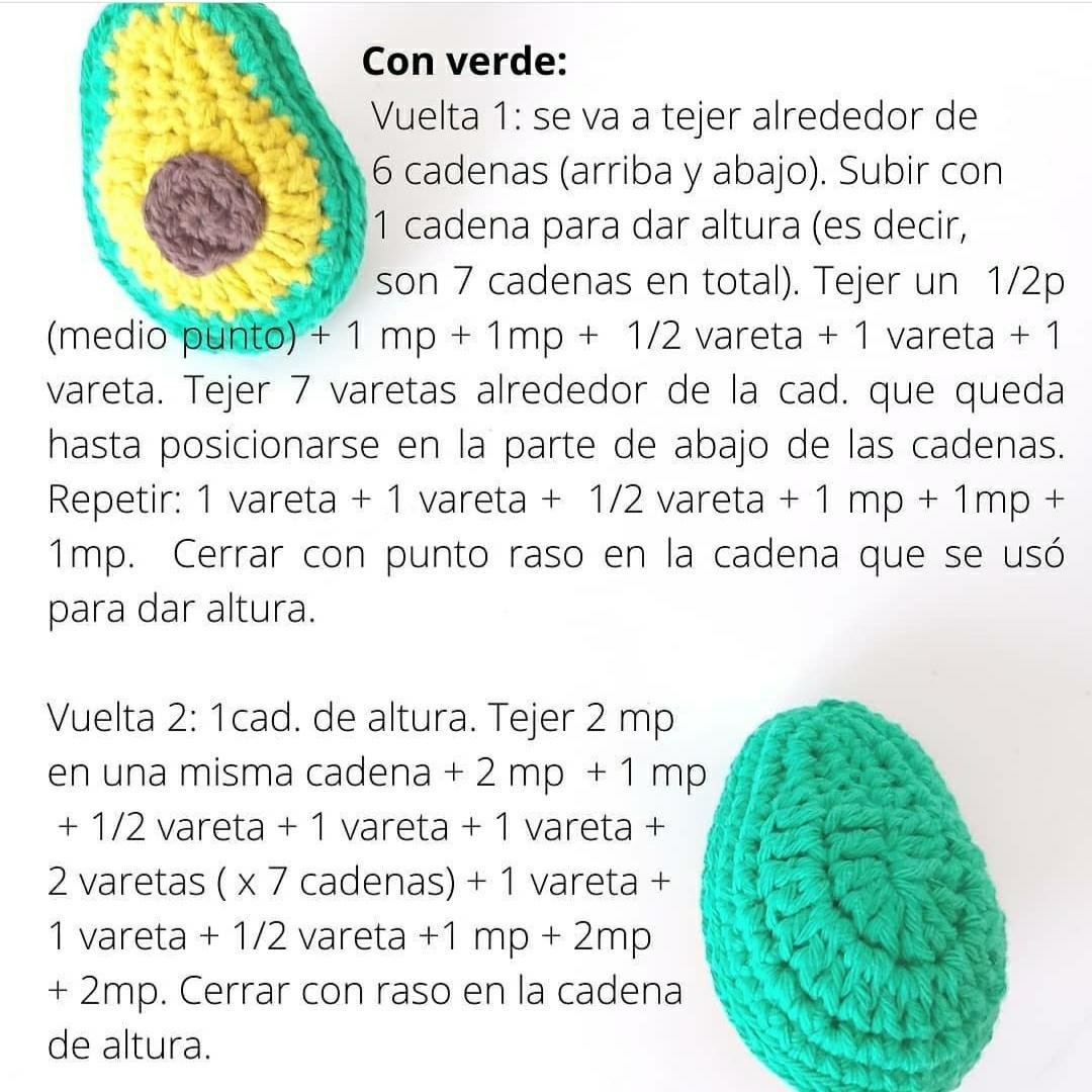 Patrón Gratuito Amigurumi Palta: Guía Paso a Paso para Tejer Aguacate Mimoso con Hilo de Algodón