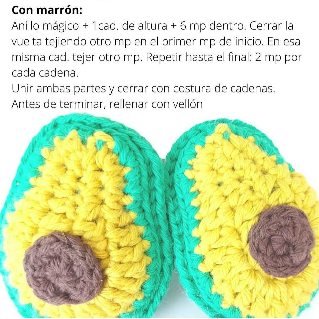 Patrón Gratuito Amigurumi Palta: Guía Paso a Paso para Tejer Aguacate Mimoso con Hilo de Algodón