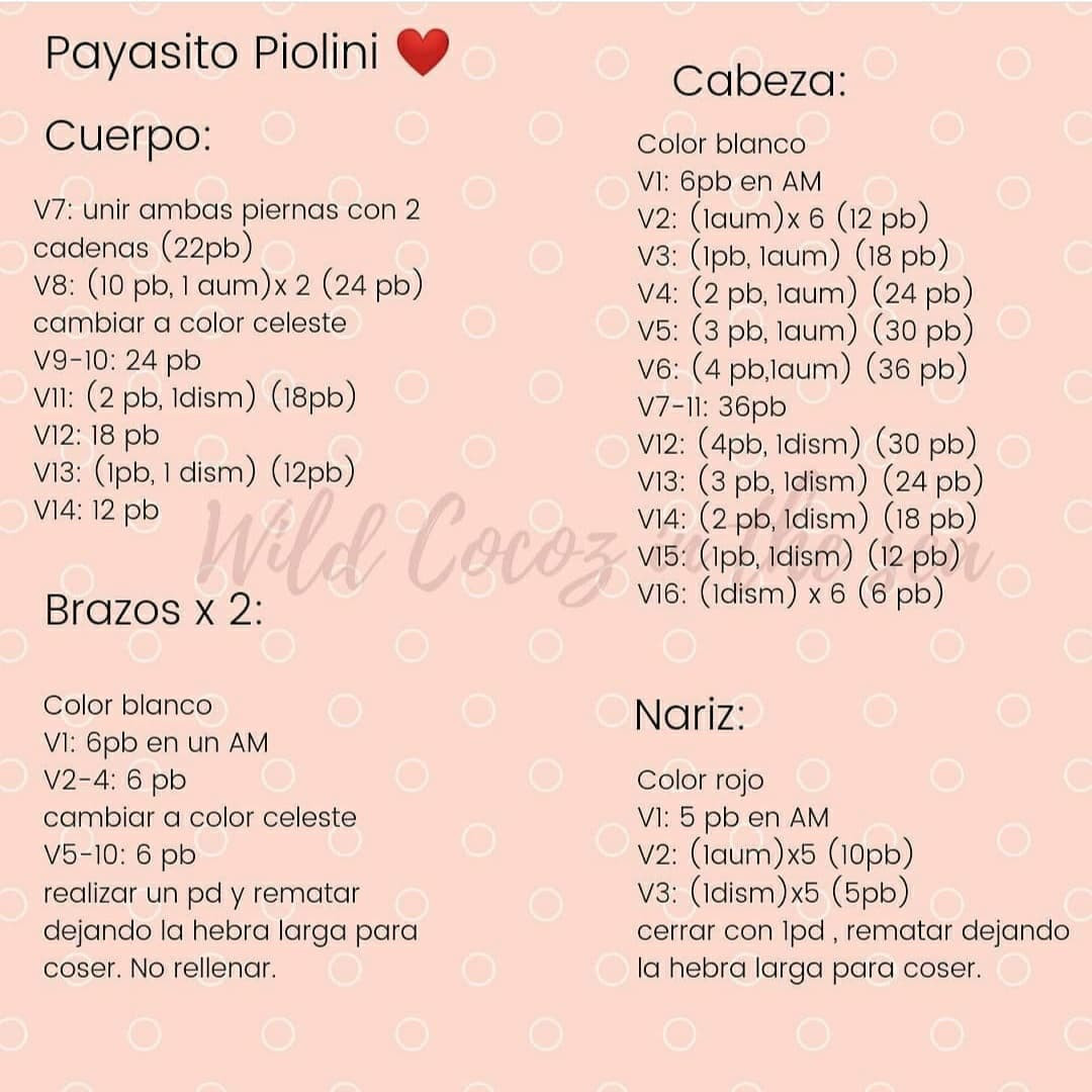 Patrón Gratuito Amigurumi Payasito Piolini: Guía de Tejer Búfete con Sombrero Amarillo y Pantalones Rosas