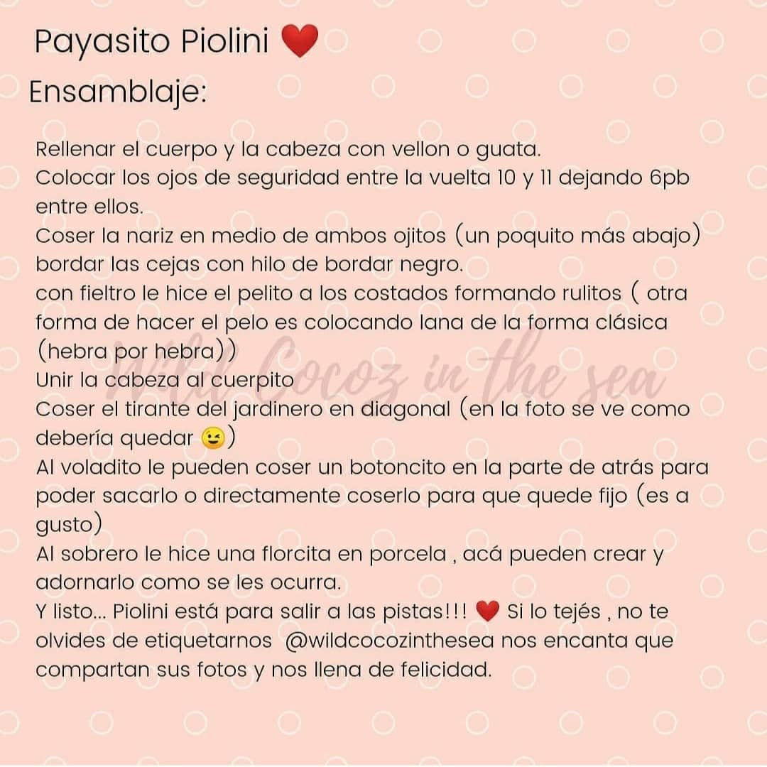 Patrón Gratuito Amigurumi Payasito Piolini: Guía de Tejer Búfete con Sombrero Amarillo y Pantalones Rosas