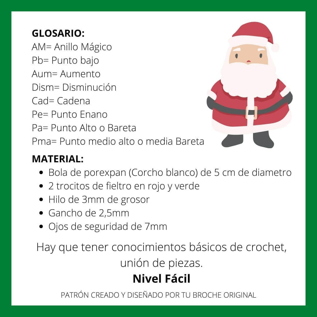 Patrón Gratuito de Amigurumi: Cabeza de Santa Claus Navideña con Barba Blanca y Gorro Rojo
