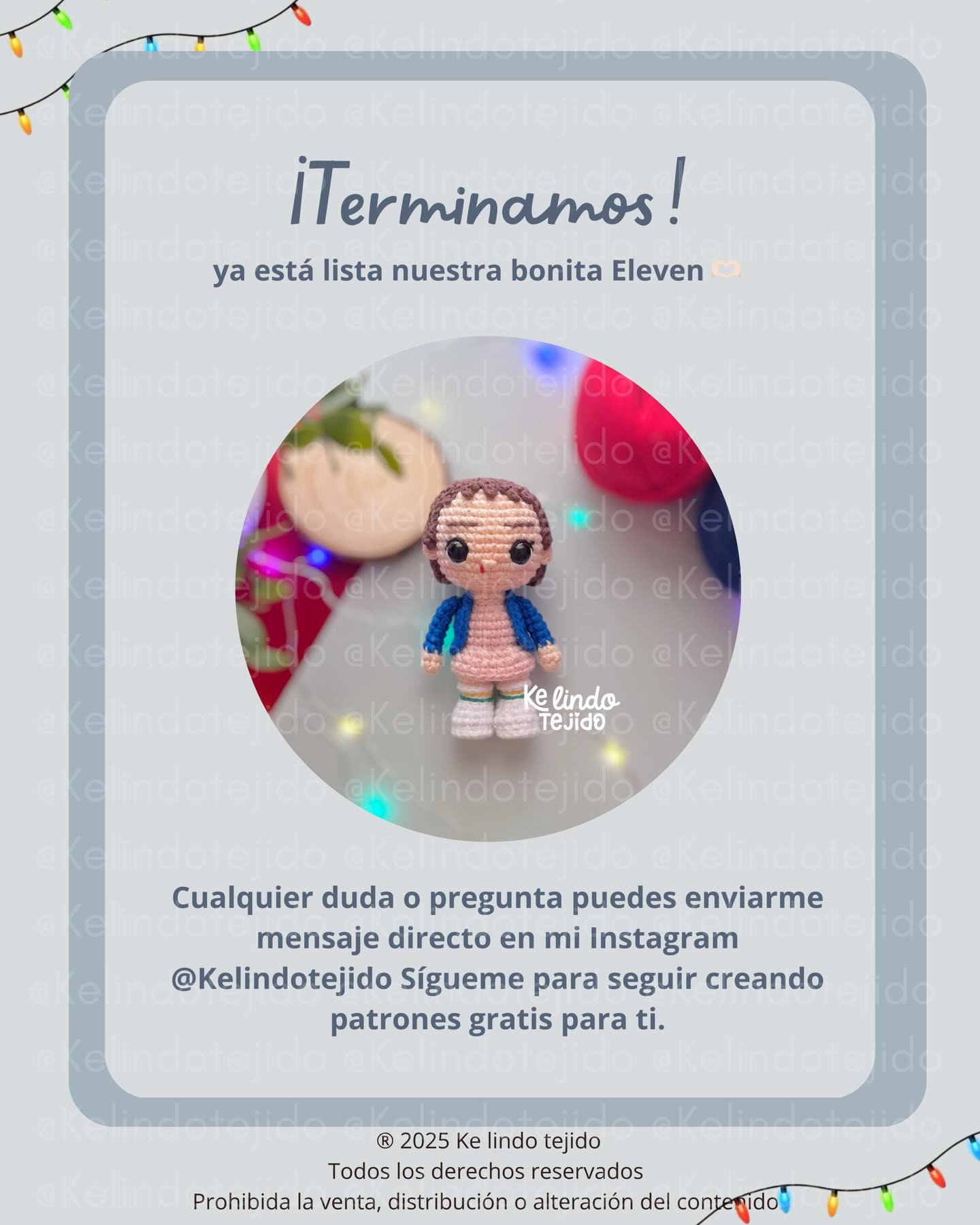 Patrón Gratuito de Amigurumi Eleven por Kelly Moyron - Guía Completa con Materiales y Abreviaciones