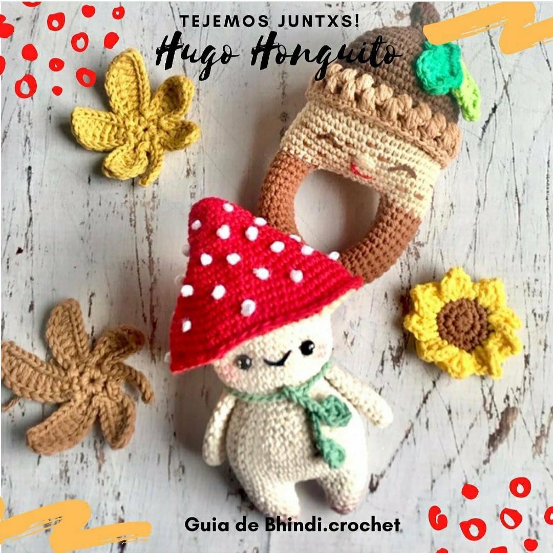 Patrón Gratuito de Amigurumi: Hugo Honguito (Hongo) - Guía paso a paso con materiales y abreviaturas