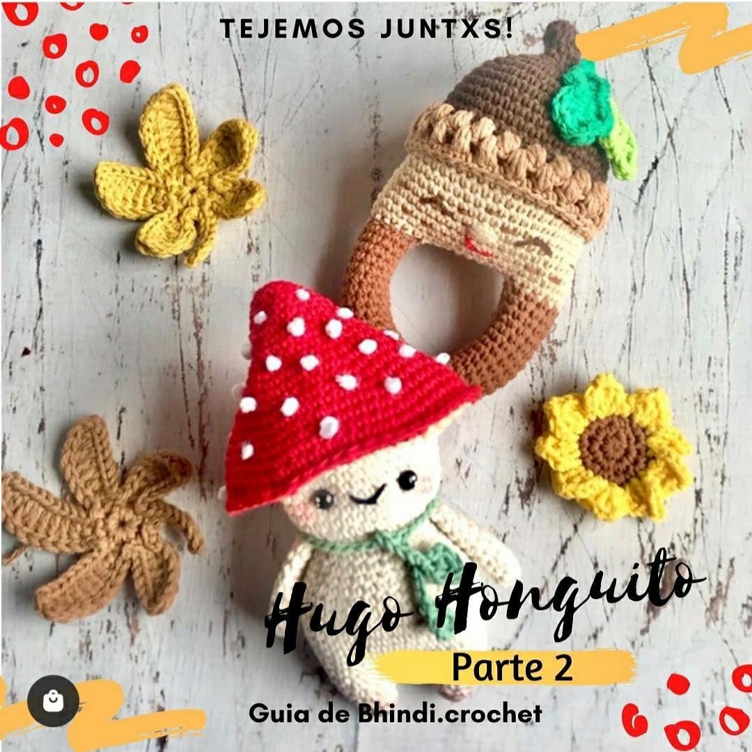 Patrón Gratuito de Amigurumi: Hugo Honguito (Hongo) - Guía paso a paso con materiales y abreviaturas