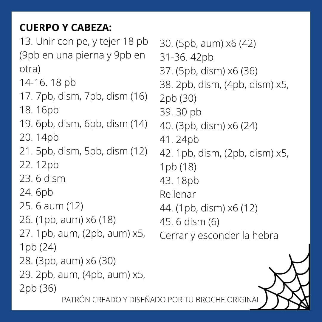 Patrón Gratuito de Amigurumi Spider-Man: Búp bê nhện màu đỏ và xanh với hướng dẫn chi tiết