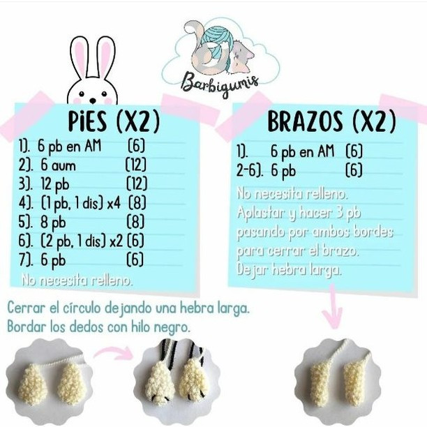 Patrón Gratuito de Conejito Amigurumi: Guía Paso a Paso para Mascarilla, Orejas y Cuerpo