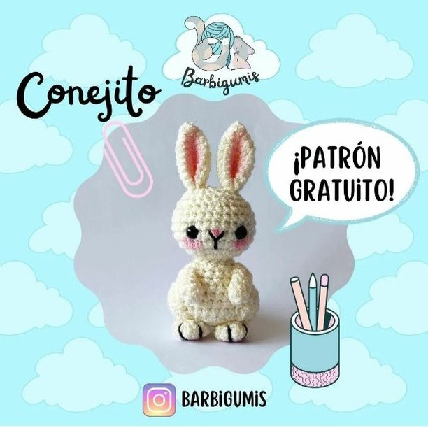 Patrón Gratuito de Conejito Amigurumi: Guía Paso a Paso para Mascarilla, Orejas y Cuerpo