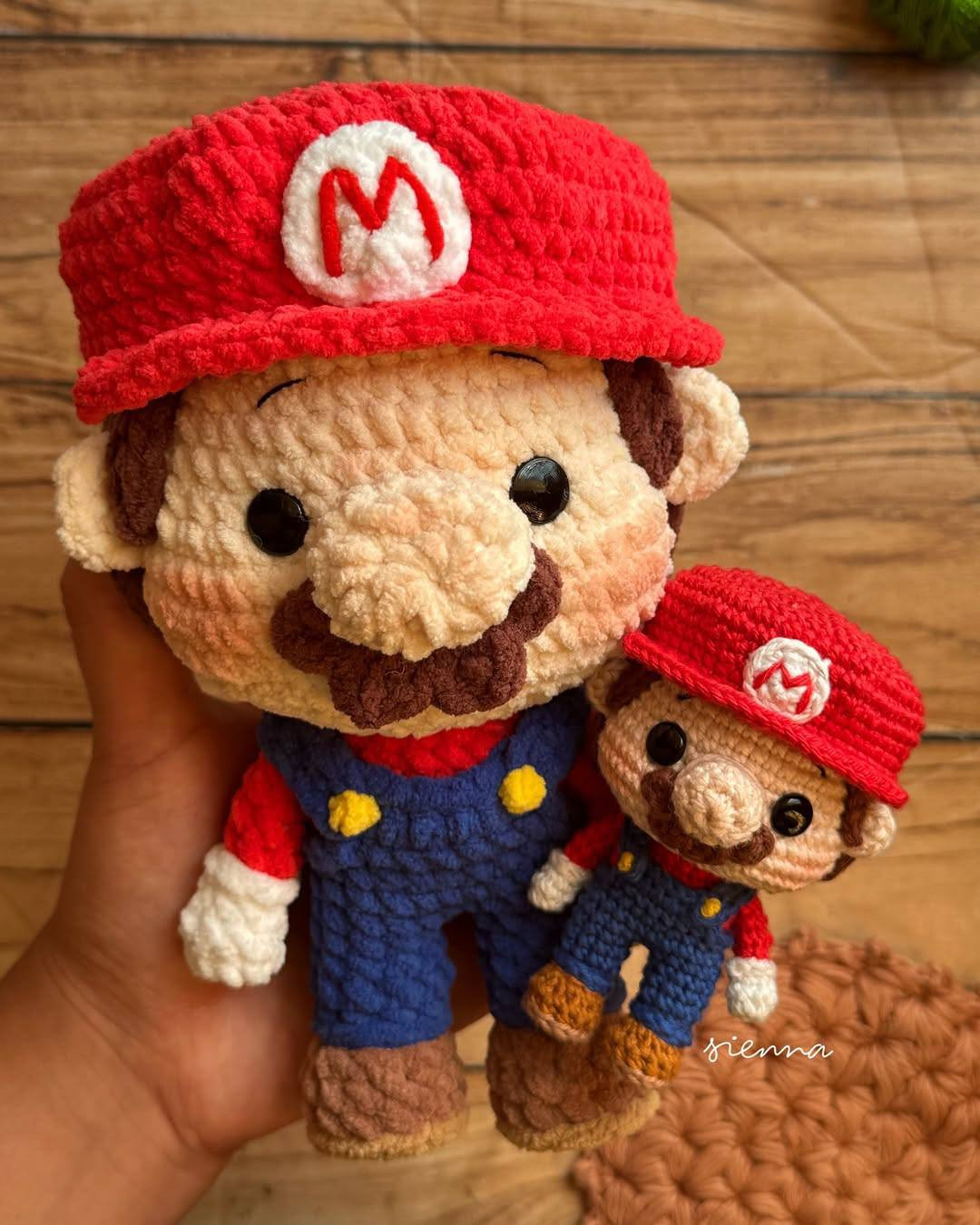 Patrón Gratuito de Crochet: Amigurumi Mario Bros con Hilo Cotton y Chenille