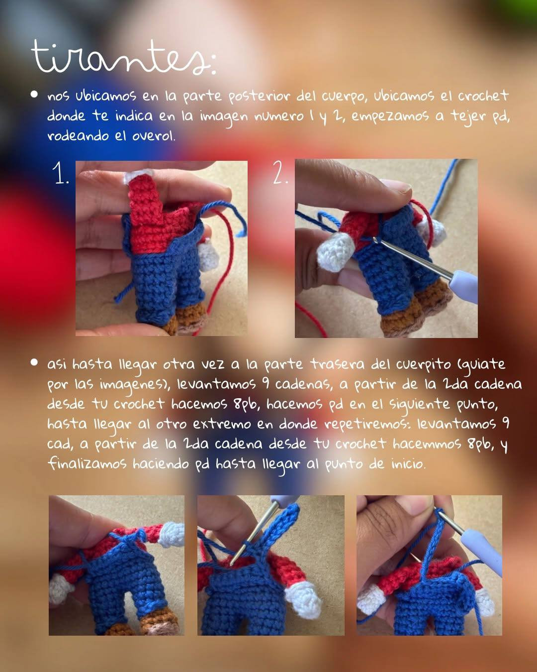 Patrón Gratuito de Crochet: Amigurumi Mario Bros con Hilo Cotton y Chenille