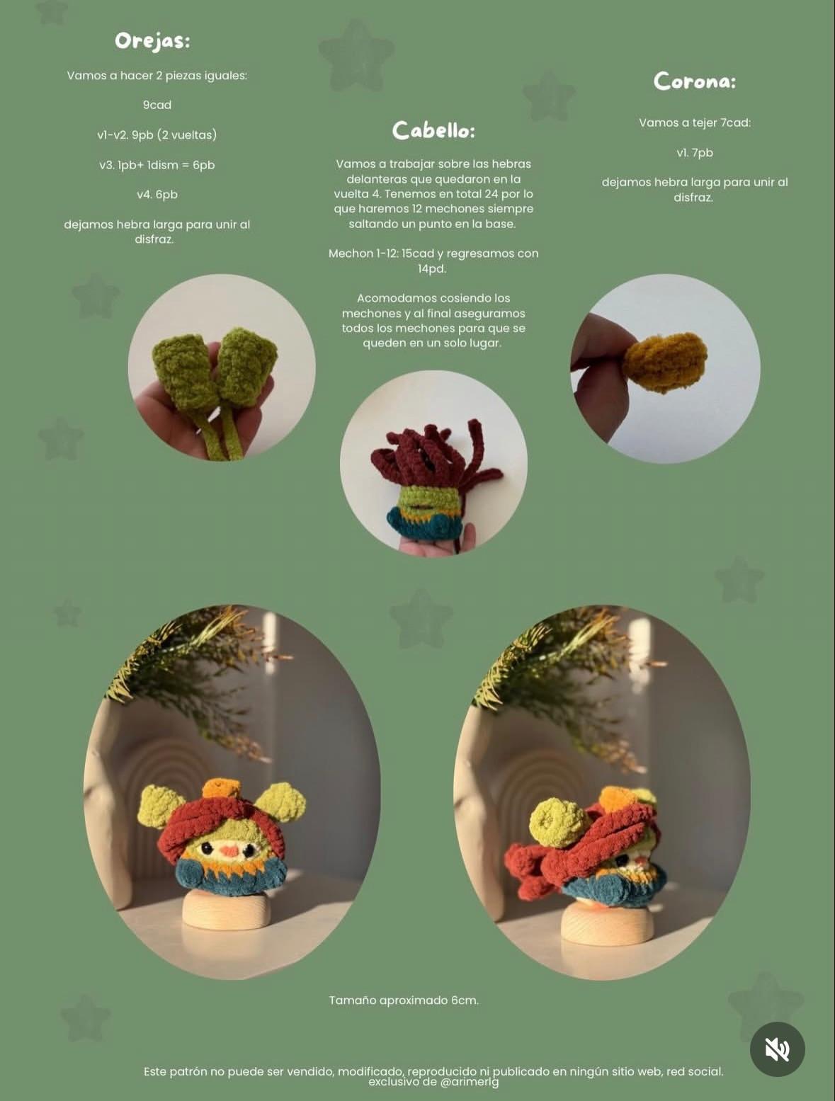 Patrón Gratuito de Crochet: Disfraces Shrek para Mini Pollitos