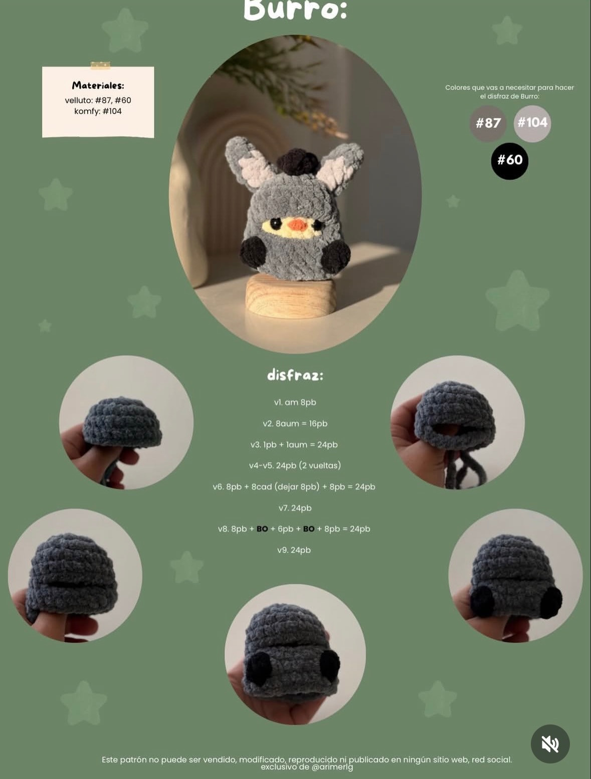 Patrón Gratuito de Crochet: Disfraces Shrek para Mini Pollitos