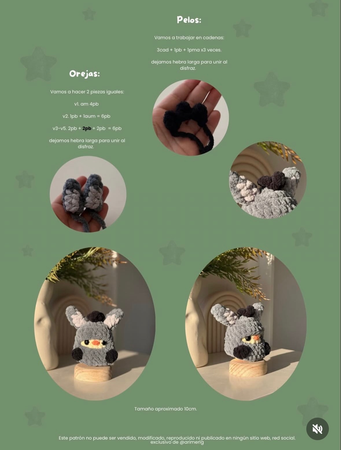 Patrón Gratuito de Crochet: Disfraces Shrek para Mini Pollitos