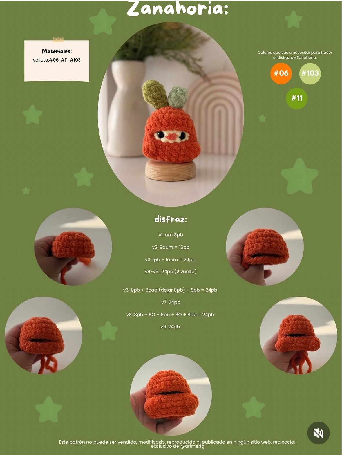 Patrón Gratuito de Crochet: Disfraz de Zanahoria para Mini Pollito Amigurumi