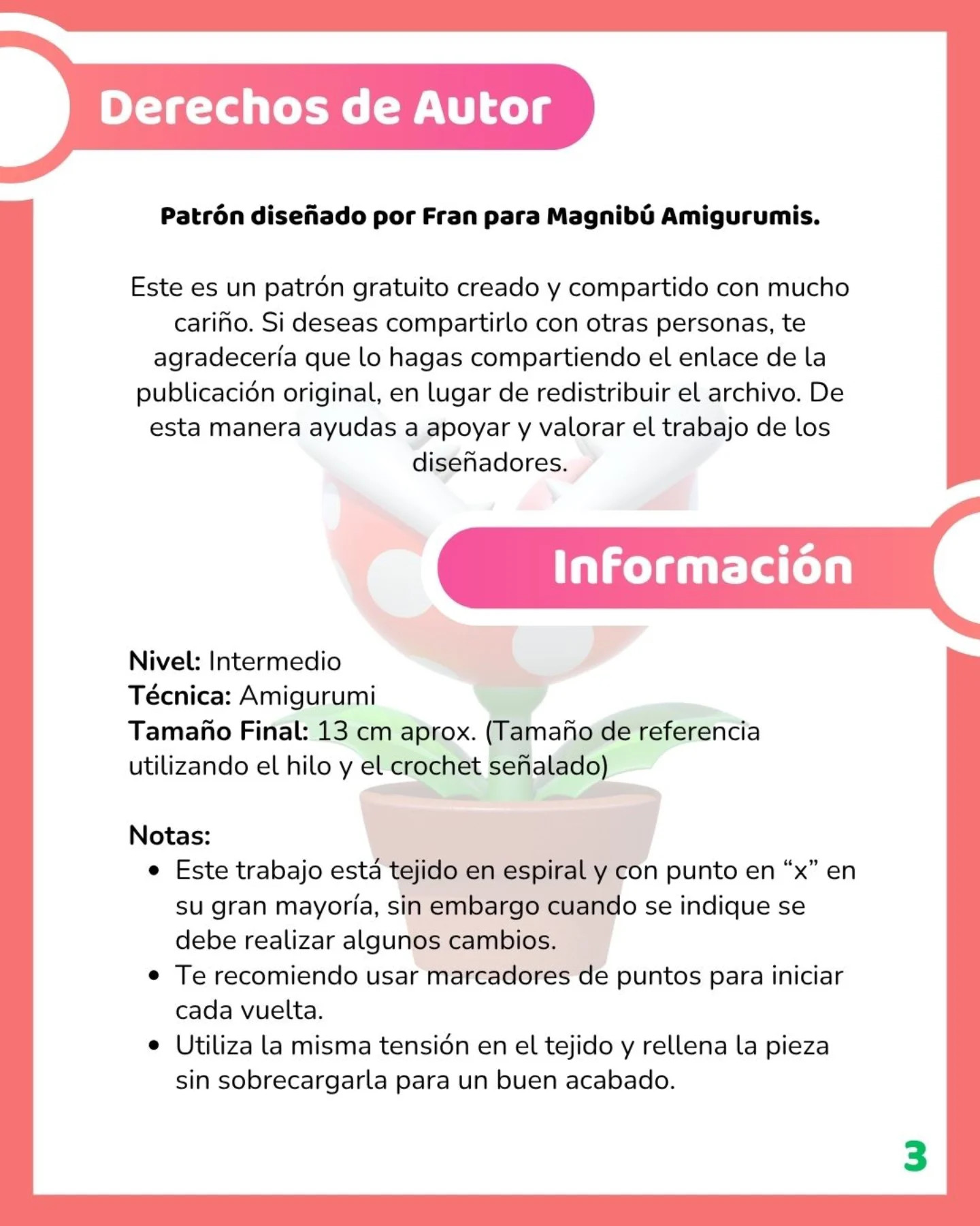 Patrón Gratuito de Crochet Planta Piraña: Guía Completa con Materiales e Instrucciones Paso a Paso