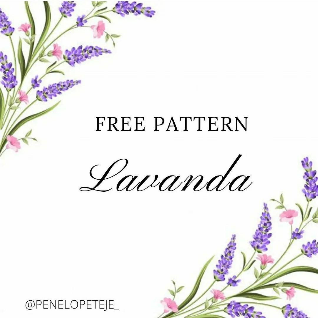 Patrón gratuito de lavanda tejida a crochet con hilo de algodón, tutorial paso a paso en español