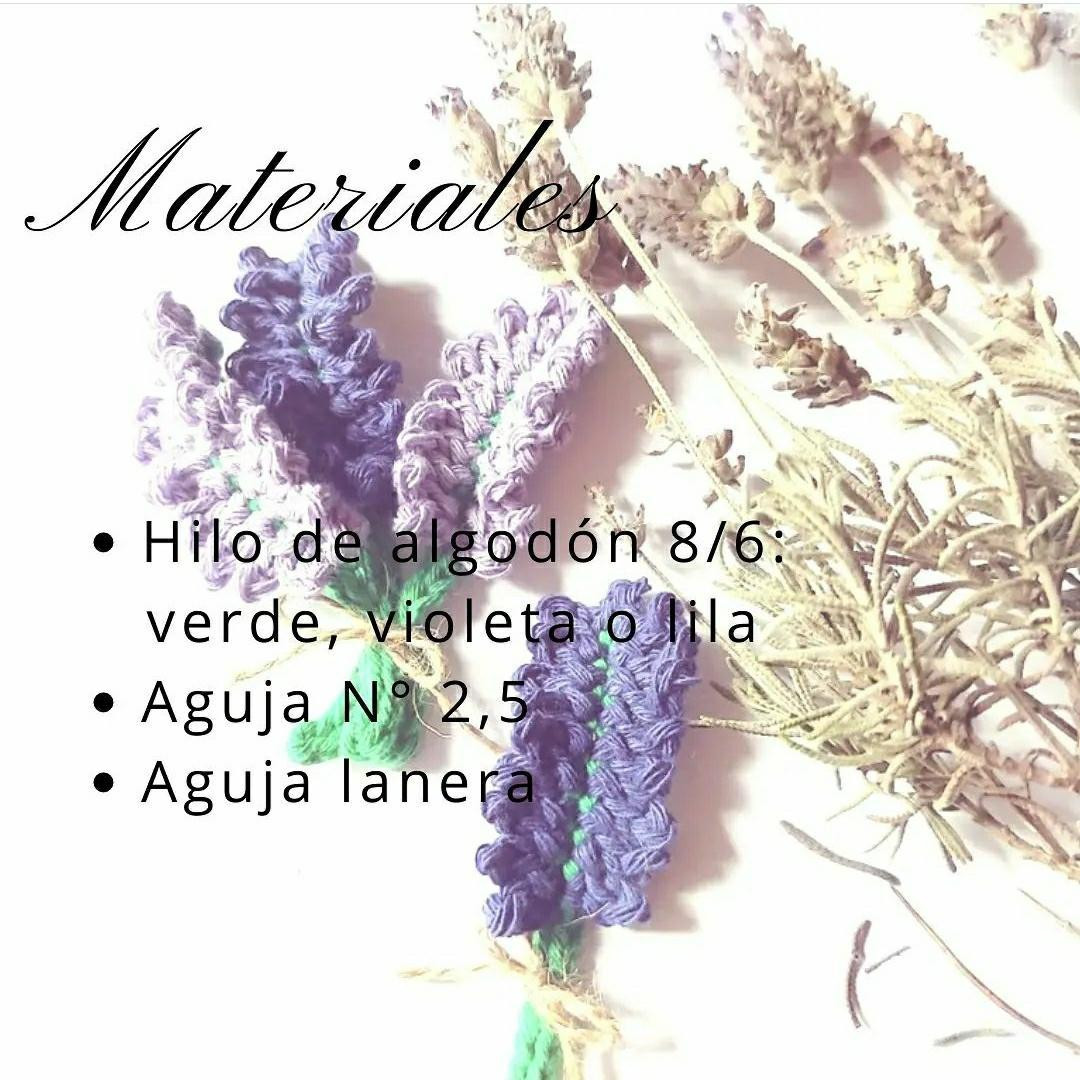 Patrón gratuito de lavanda tejida a crochet con hilo de algodón, tutorial paso a paso en español