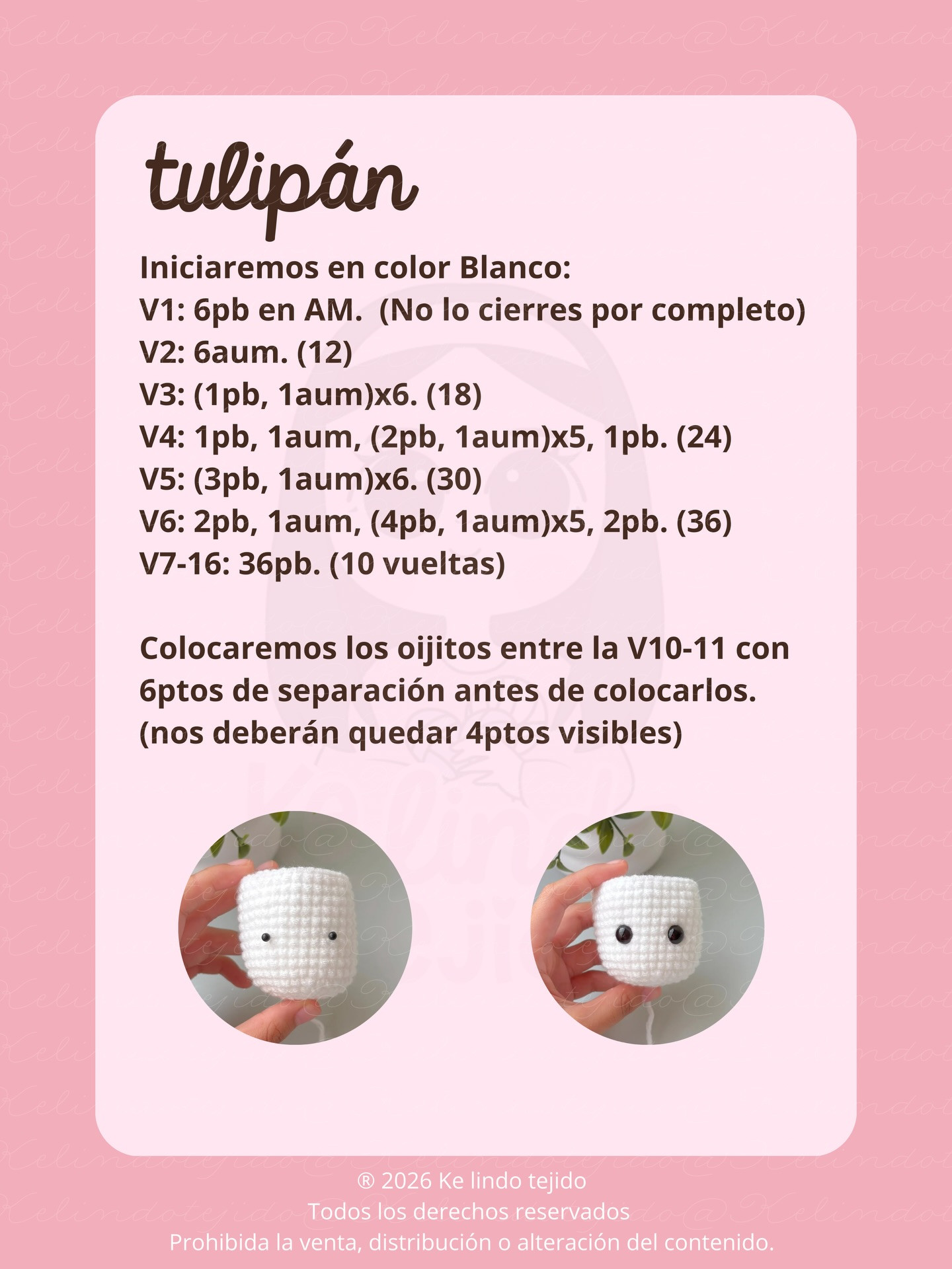 Patrón gratuito de Tulip Kitty: Diseño de amigurumi Hello Kitty en forma de tulipán con instrucciones paso a paso y materiales