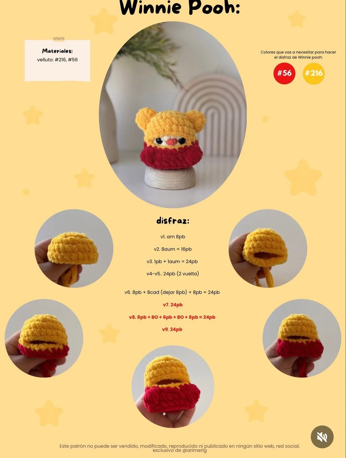 Patrón Gratuito: Disfraces Amigurumi de Winnie Pooh y Personajes para Mini Pollitos