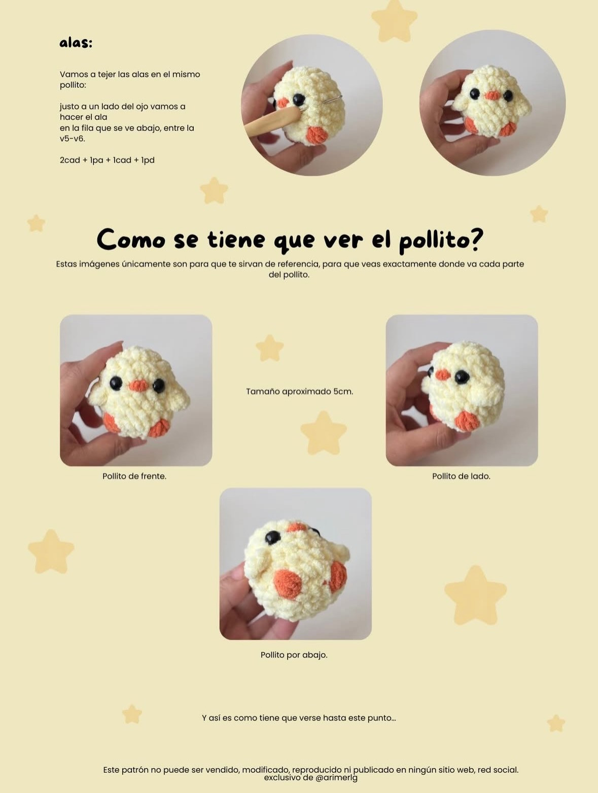 Patrón Gratuito: Mini Pollo Amigurumi para Disfraz - Tutorial Paso a Paso