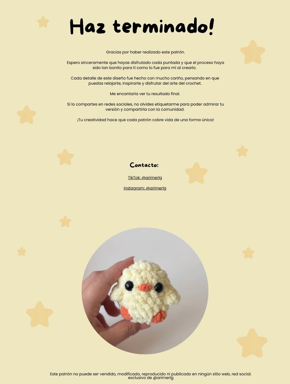 Patrón Gratuito: Mini Pollo Amigurumi para Disfraz - Tutorial Paso a Paso