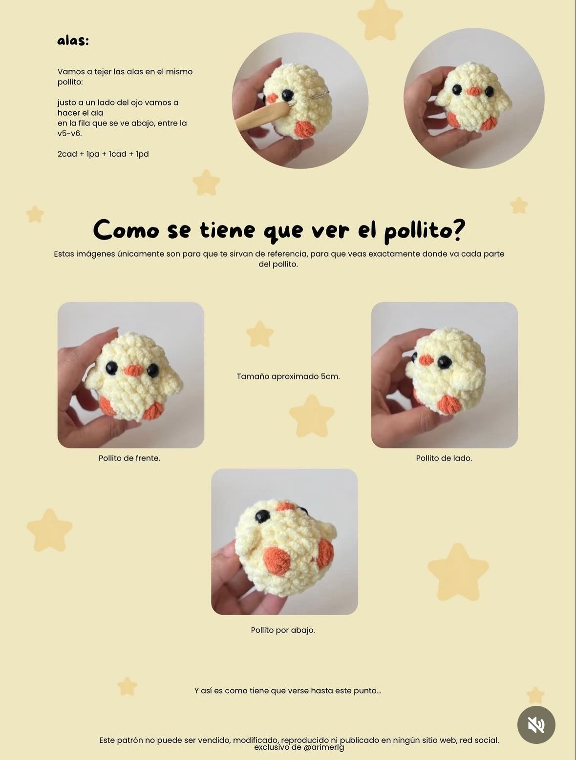 Patrón Gratuito: Mini Pollo con Disfraz de Pierna de Pollo - Amigurumi Crochet Tutorial