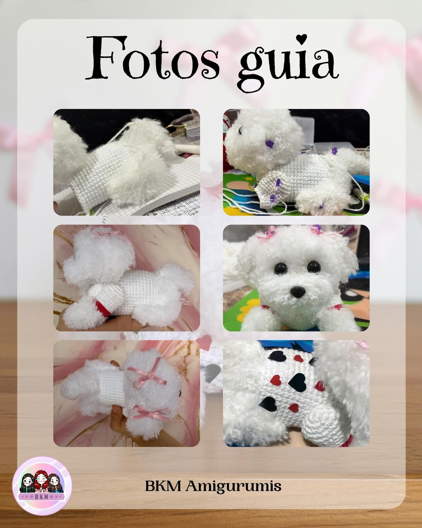 Patrón gratuito Perrita Maltés Amigurumi, guía de materiales y abreviaturas para crochet