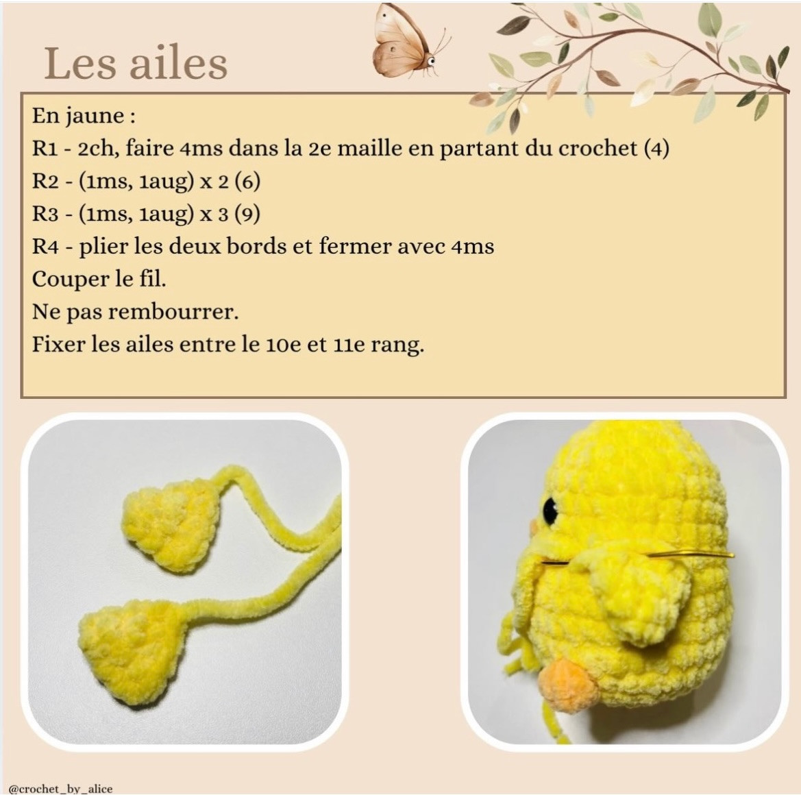 Petit Poussin Free Pattern: Cute Crochet Chick Amigurumi Tutorial with Chenille Yarn