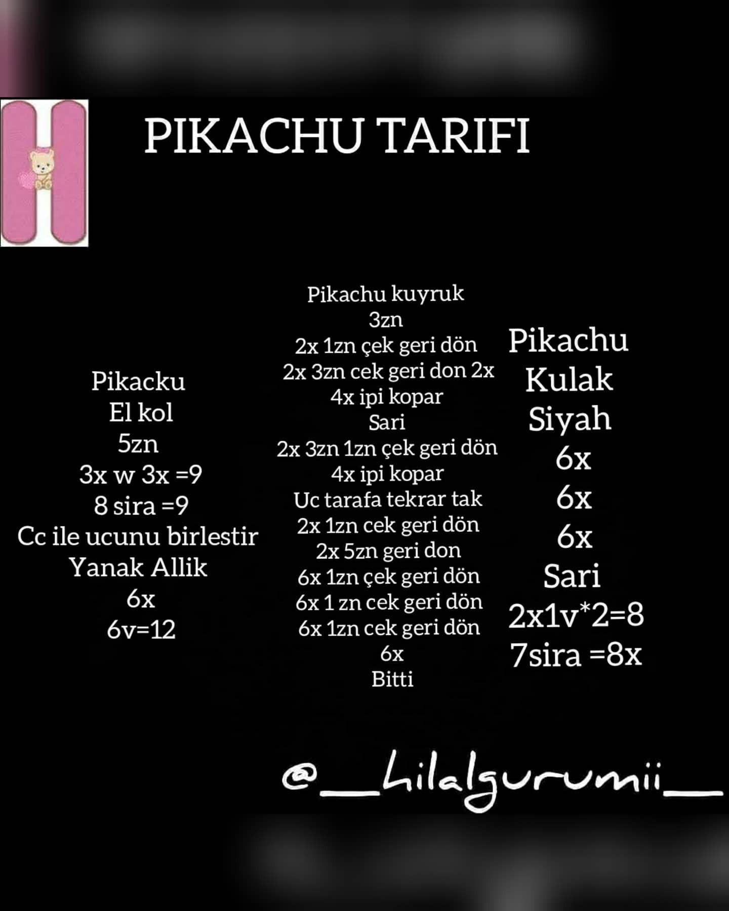 Pikachu Tarifi: Adım Adım Amigurumi Mucizeyi Örgü ile Canlandırın