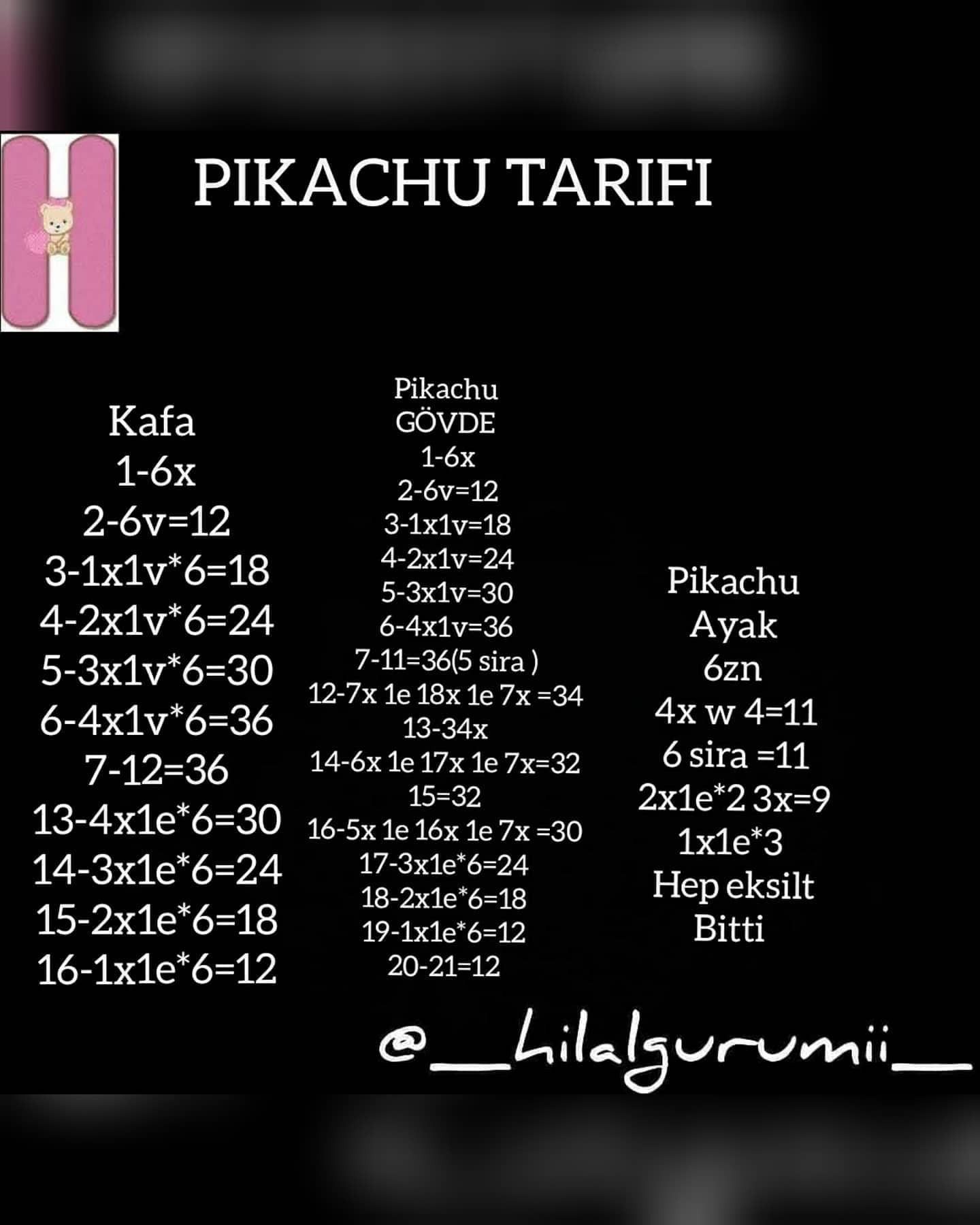 Pikachu Tarifi: Adım Adım Amigurumi Mucizeyi Örgü ile Canlandırın