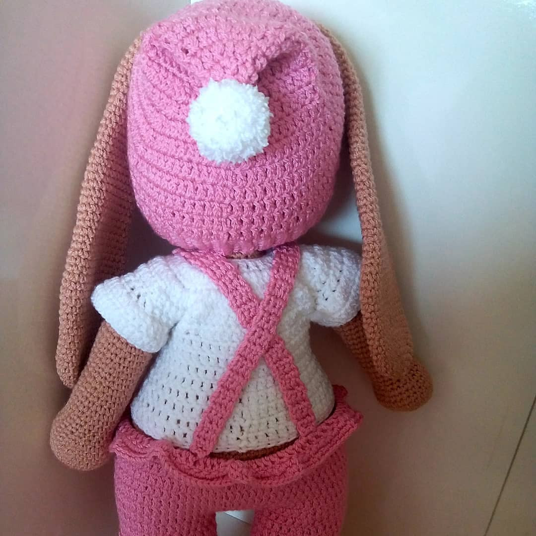Ponçik Tavşan - Hướng dẫn chi tiết cách móc búp bê thỏ amigurumi màu hồng và kem
