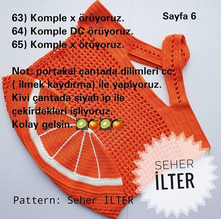 Portakal & Kivi file çanta